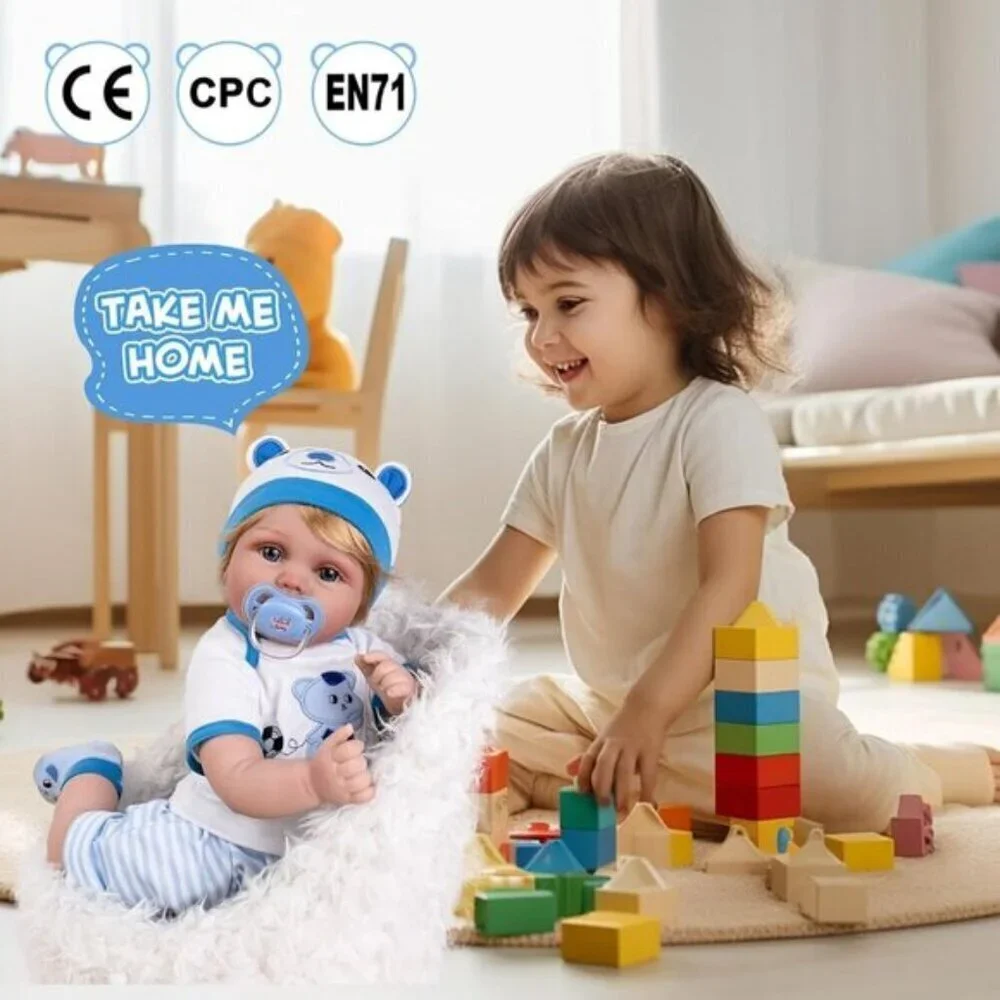 Aori Real Life Baby boy Doll Baby Boy Doll 22 inch Realistic Newborn Baby Doll